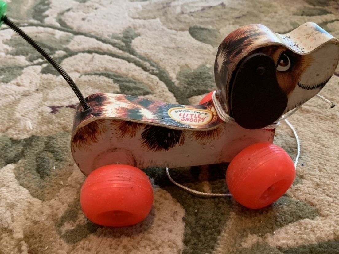1966 Wooden Pull Toy Little Snoopy