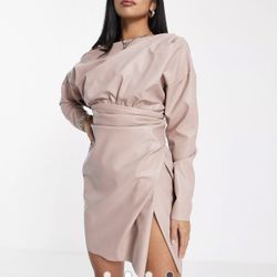 NEW ASOS pvc Blush Dress