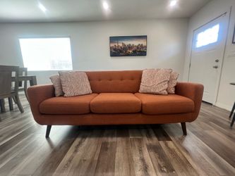 Orange Mid Century Modern Couch