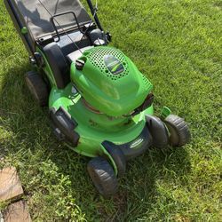 Lawn boy push mower runs good new carb. It’ll get the job done.