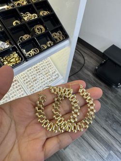 10KT Huge Rolex Earring Chain