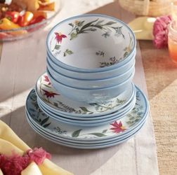 12 pc Princess House Wildflower Dinnerware