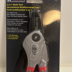 BRAND NEW2-in-1 Multi-Tool WIRE CRIMPER & STRIPPER TOOL Easy One- Hand Selector Switch