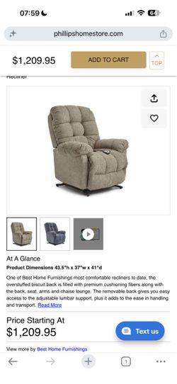 Best Home Furnishings Overstuffed Recliner