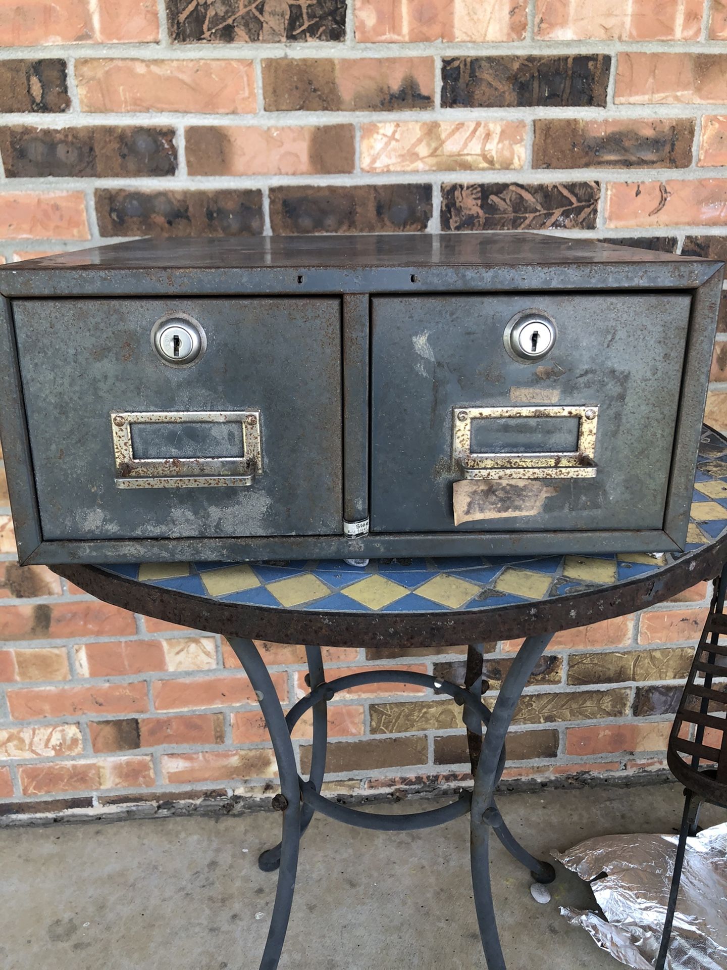 Vintage Industrial Card Catalog File