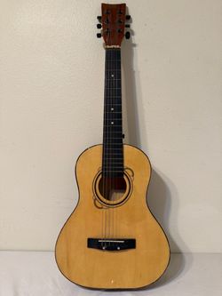 Vintage Small Acoustic Guitar w/ Signatures & Artwork – Project / Display
