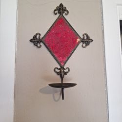 Vintage Wallhanging Metal Scone