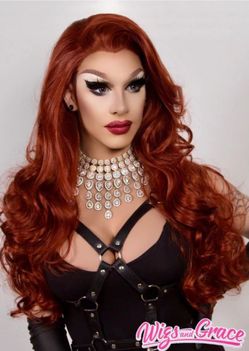 Wigs & Grace Wig, Garnet London - Burgundy Red