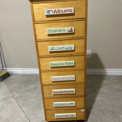 Art Supply Wooden Drawer
