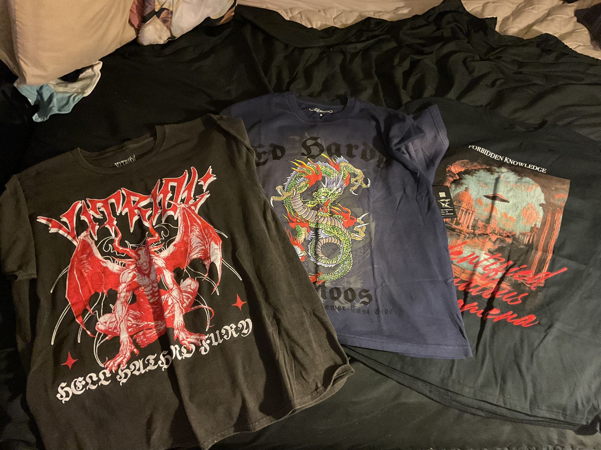 Ed Hardy Shirt $45 (2 Graphic Tshirts $10 Each)