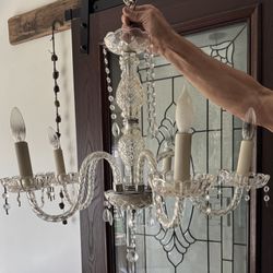  Beautiful  5 Light   Crystal Chandelier with Hand Cut…