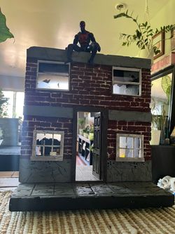 Custom damaged Brick Building Diorama