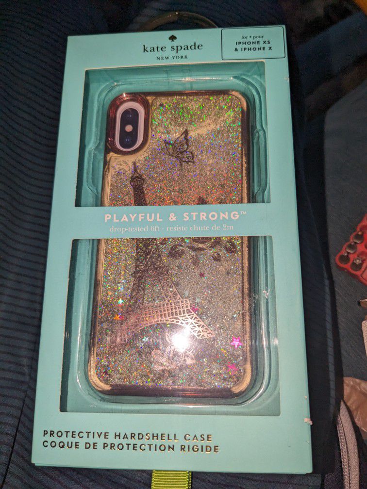 Kate Spade Liquid Glitter iPhone Case for X & XS