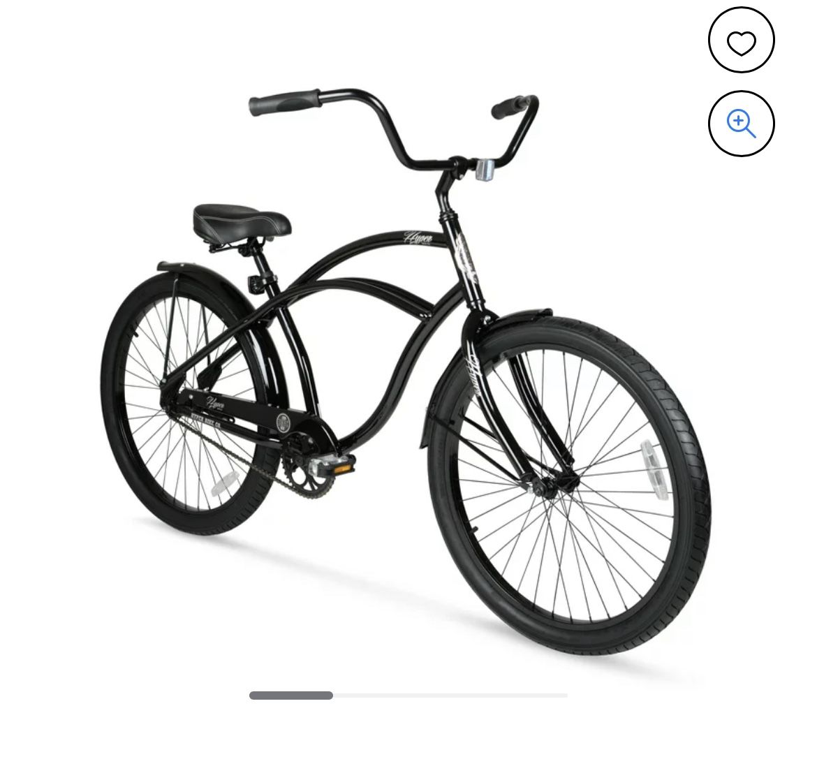 Hyper Bicycle Men's 26 In. Beach Cruiser Bike, Black
