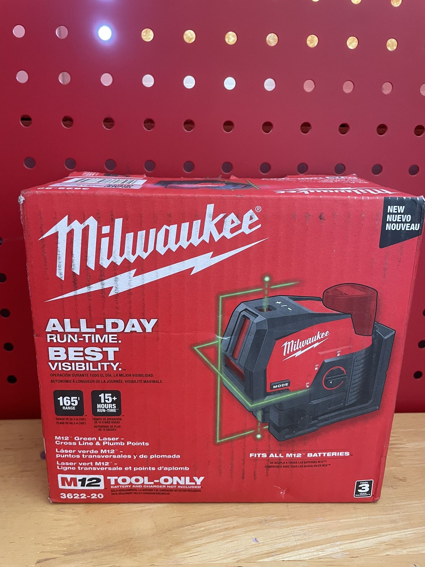 M12 Green Cross Line And Plumb Points Laser