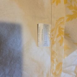 Vintage Yellow Floral Cotton Restoration Hardware Shower Curtain Standard