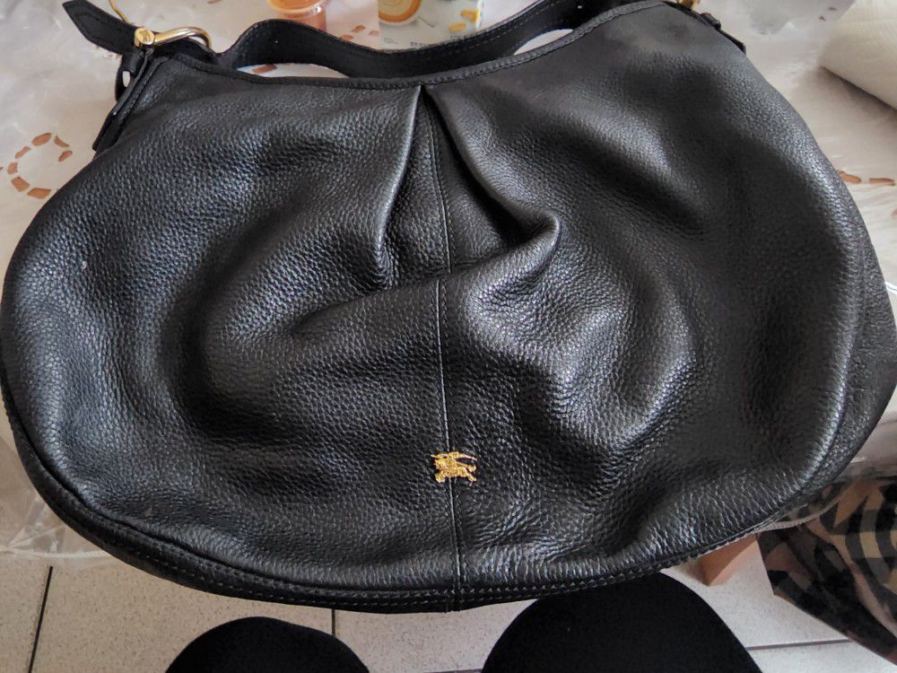Burberry  Leather Hobo Bag