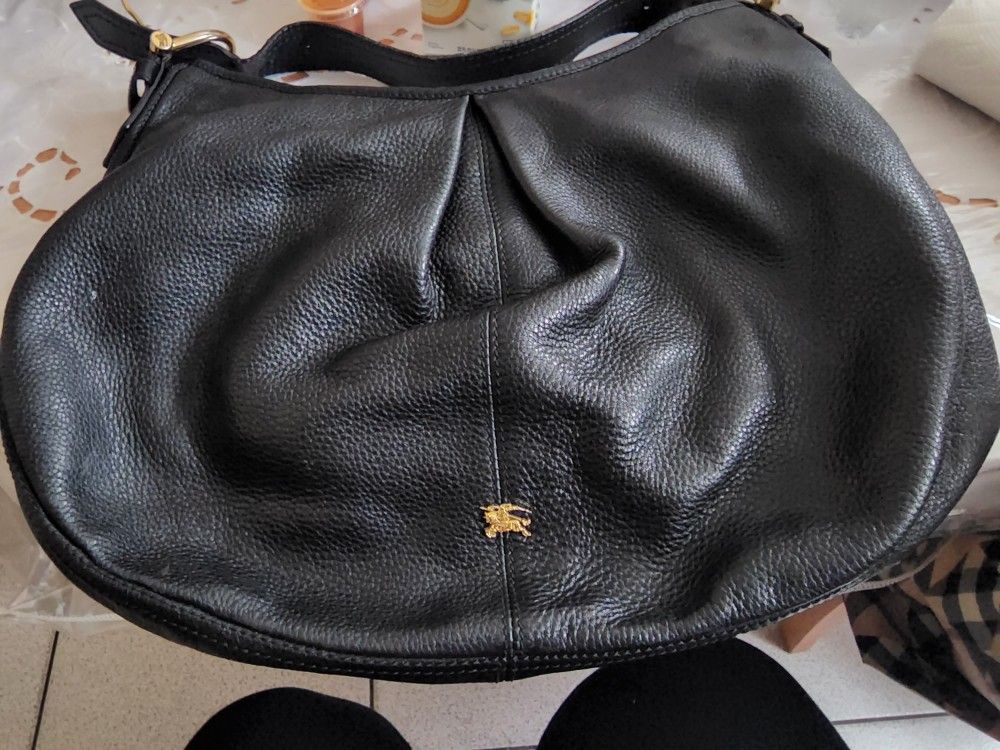 Burberry Leather Hobo Bag