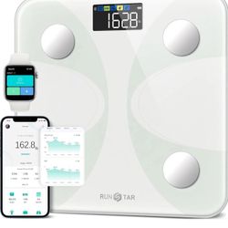 New Smart Scale for Body Weight and Fat Percentage, High Accuracy Digital Bathroom Scale