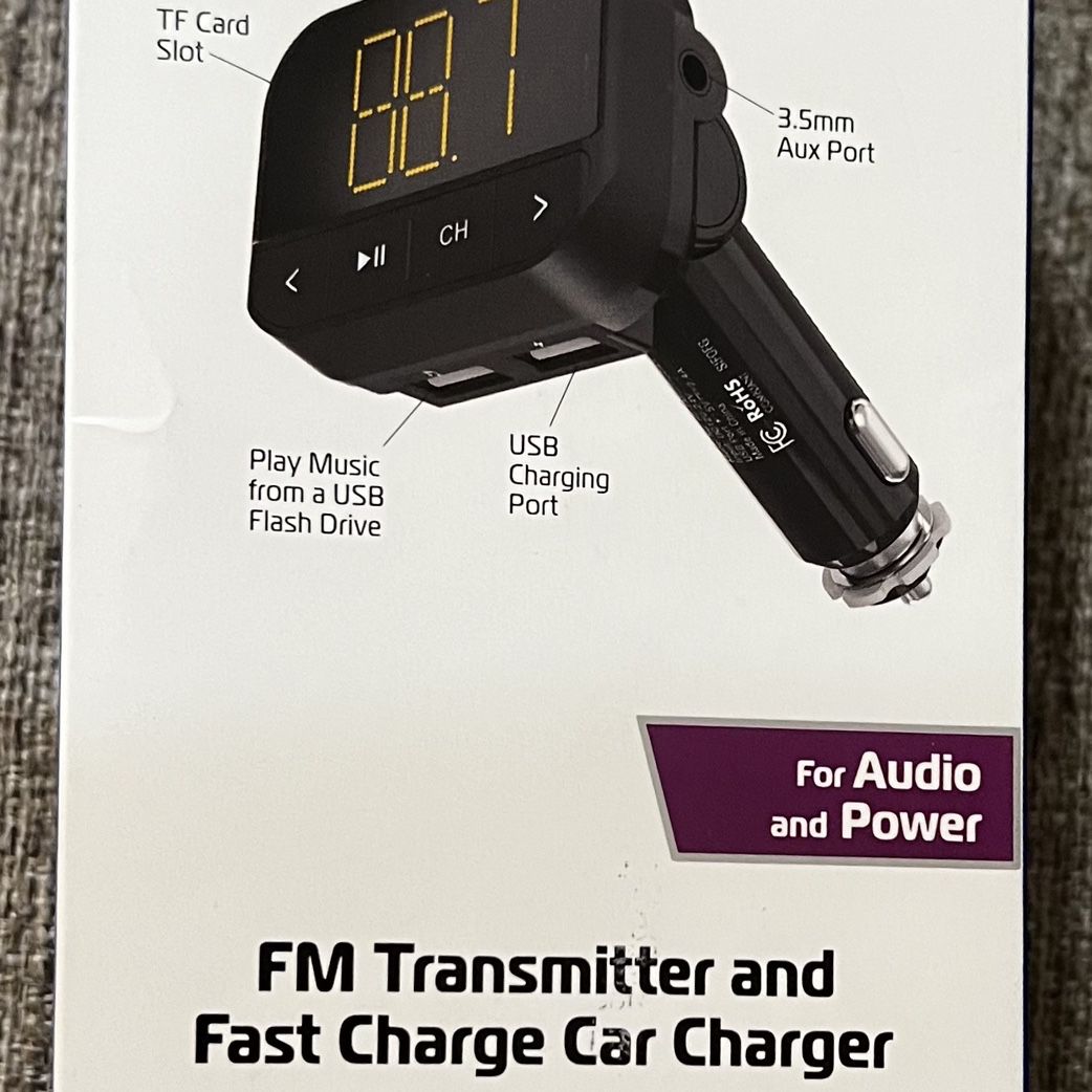 ZGear FM Transmitter and USB Car Charger - Black, 1 ct - Kroger