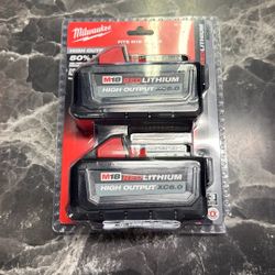 Milwaukee M18 18-Volt Lithium-Ion High Output 6.0Ah Battery 2-Pack 48-11-1862