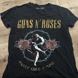 Guns N Roses Shirt Mens XS Black Sweet Child O Mine Music Band TEE  