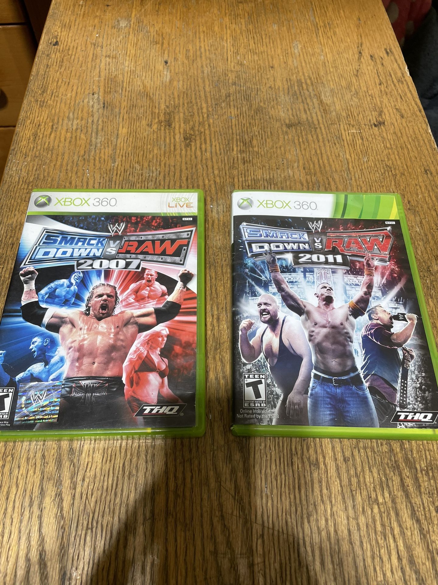 WWE SmackDown vs. Raw 2007 & 2011 (Microsoft Xbox 360, 2006) CIB TESTED WORKING