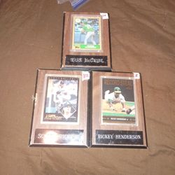 Erickson Henderson And McGuire Card Plaques
