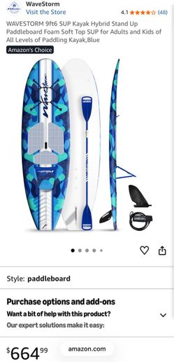 WAVESTORM 10ft6 SUP Kayak Hybrid Stand Up Paddleboard Foam Soft Top