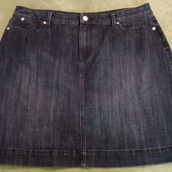 Talbots 14P Denim Skirt