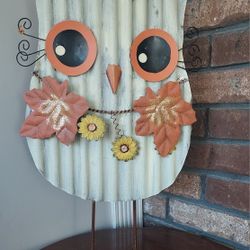Owl Metal Indoor Outdoor Home Garden Decor 