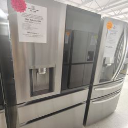 $1900(MSRP$4299, Save $2399) LG SMART French 4 Door Refrigerator With IcePlus and Soft Close Hinges