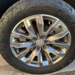 Oem Denali Wheels 22” Rims And Tires 