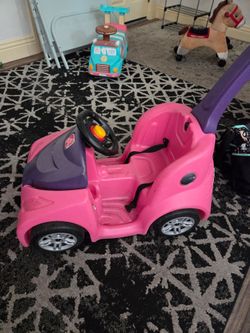 Pink Push Car