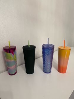 4  Starbucks tumblers 24 oz - each $7