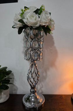 10 Silver Flower Vases