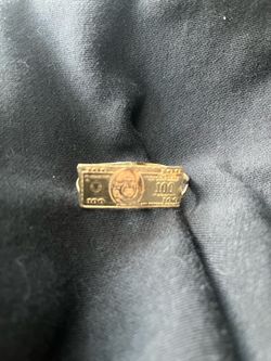 10k gold 100 dollar bill double finger ring