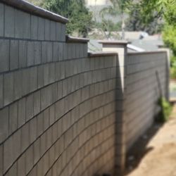 Block wall and cement