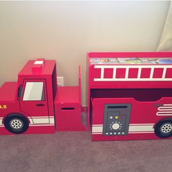 Firetruck toy storage box