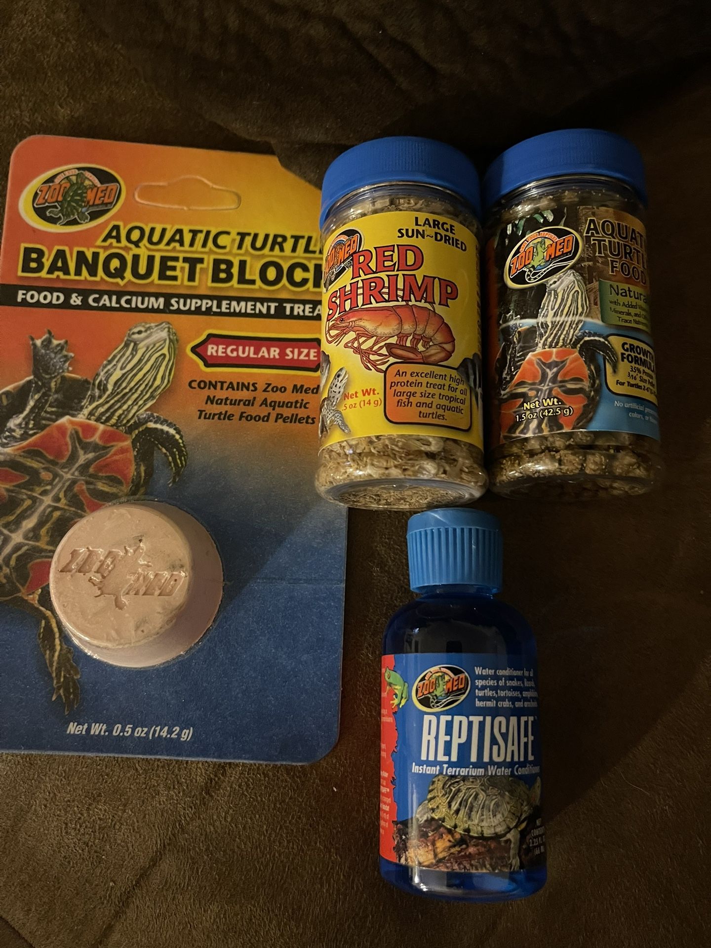 Turtle Food And Tank Water Conditioner And Calcium 