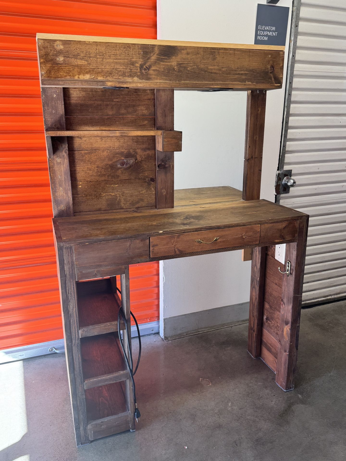 Rustic Handmade  – Built-In Lights & Power 