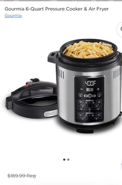 Brand New Gourmia Pressure Cooker Air Fryer Combo