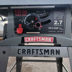 Craftsman 137.248480 Table Saw with Stand – Fence Not Included
