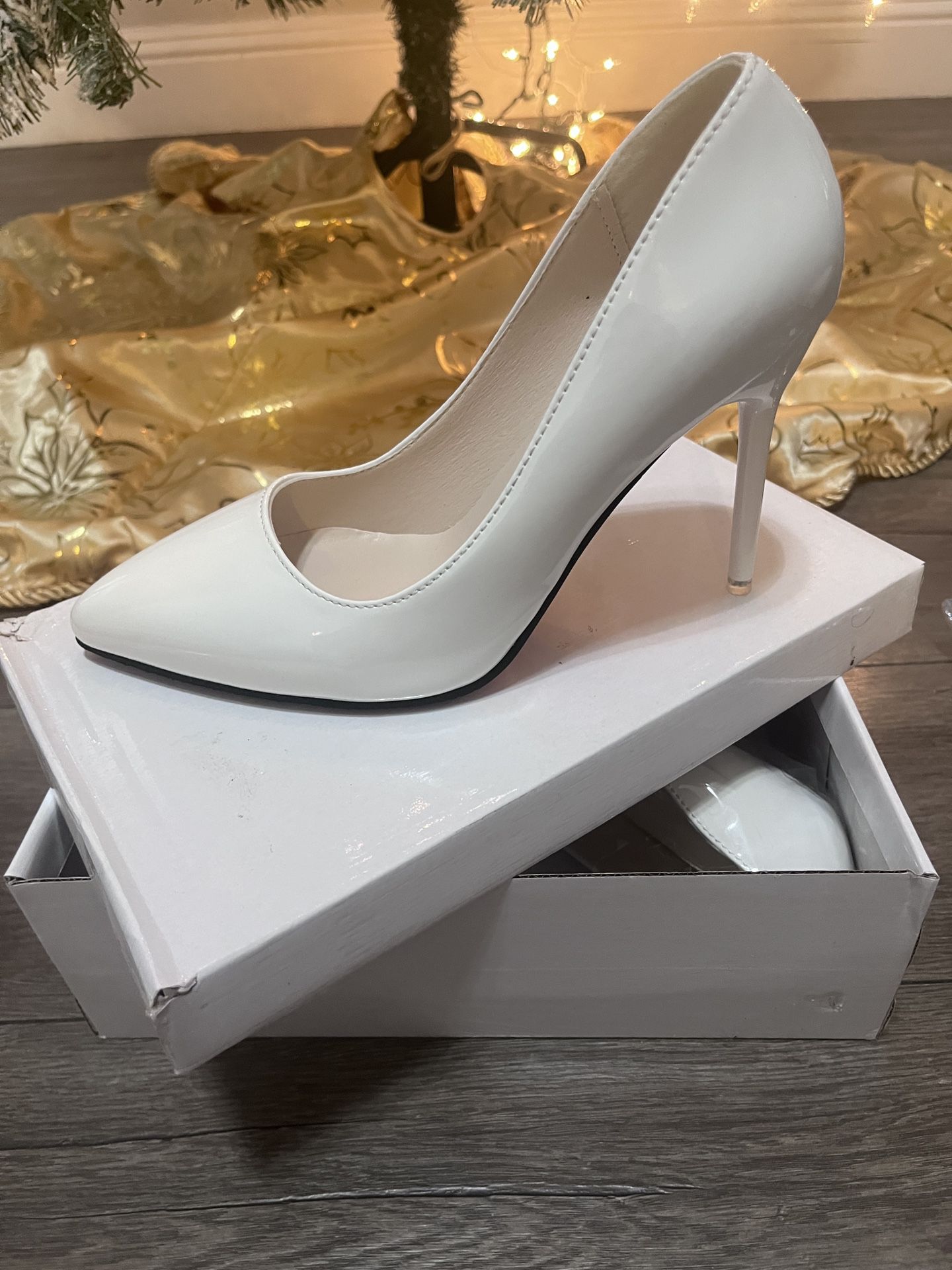 White red bottom 3 inch heels sizes 6,7,8 available