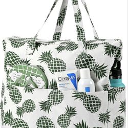 Beach Bags for Women - Large Beach Bag Tote, Beach Tote with Wet Pocket, Waterproof Sandproof with Zipper for Beach