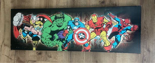 Superheroes Comic Style Wall Art