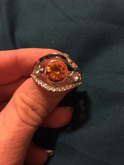 Orange stoned ring