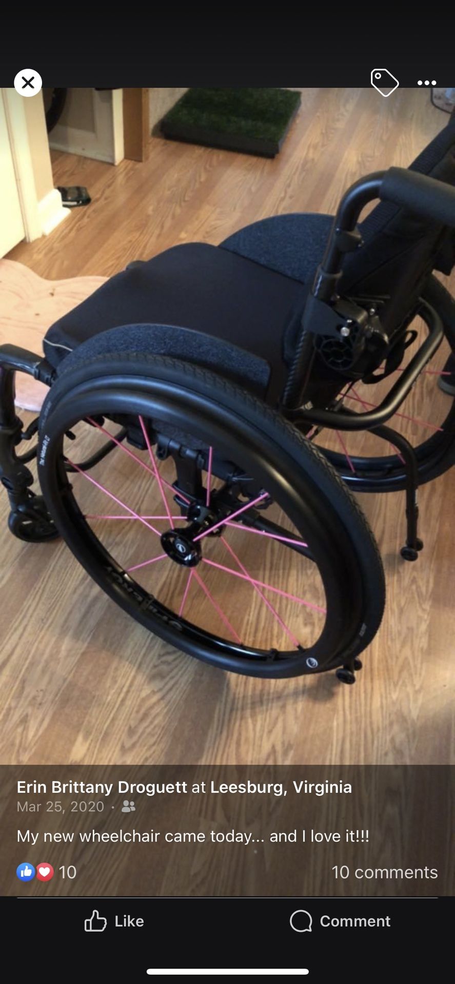 20,000$ Apex Lightweight Wheelchair