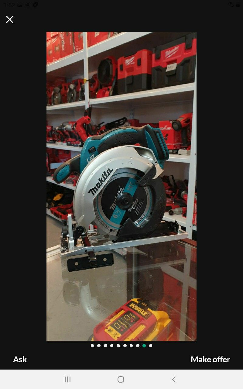 MAKITA 18V CORDLESS CIRCULAR SAW 6-1/2" IN. NO BATTERY NO CHARGER SOLO LA HERRAMIENTA