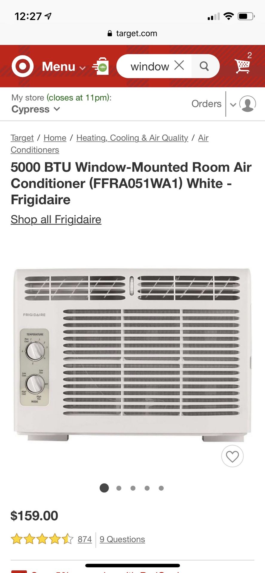 Air conditioner Frigidaire - AC unit